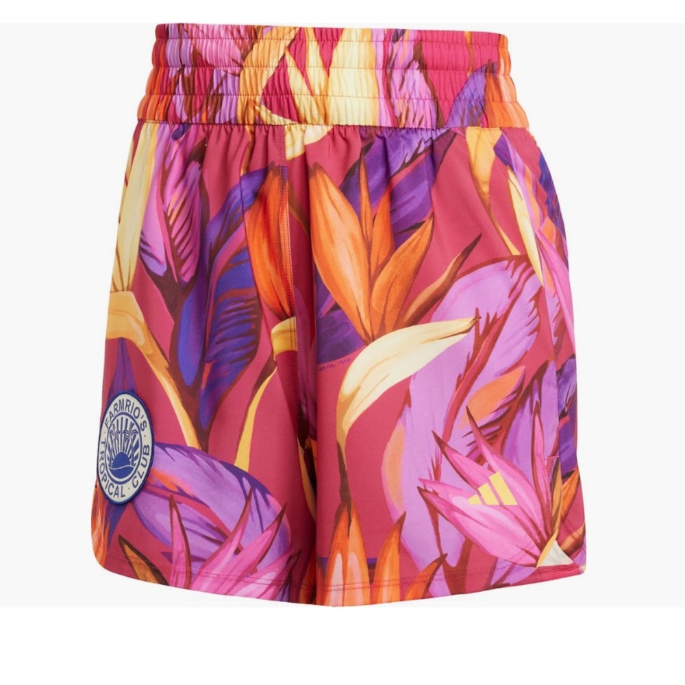 Adidas x Farm Rio Pacer Shorts Vibrant Athletic Shorts - Picture 4 of 9